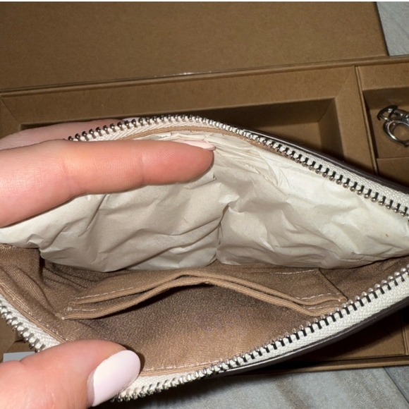 Coach White Wristlet with Silver Accents - Picture 3 of 5